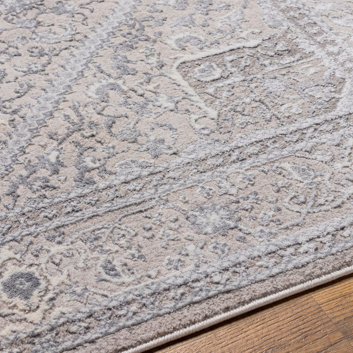 Surya Katmandu Kat-2318 Light Brown, Cream, Charcoal, Gray Rug.