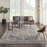 Kathy Ireland Home Moroccan Celebration Ki381 Navy Rugs.