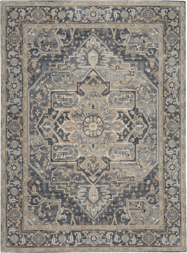 Kathy Ireland Home Moroccan Celebration Ki381 Navy Rugs.