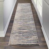 Kathy Ireland Home Moroccan Celebration Ki387 Blue/Beige Rug.