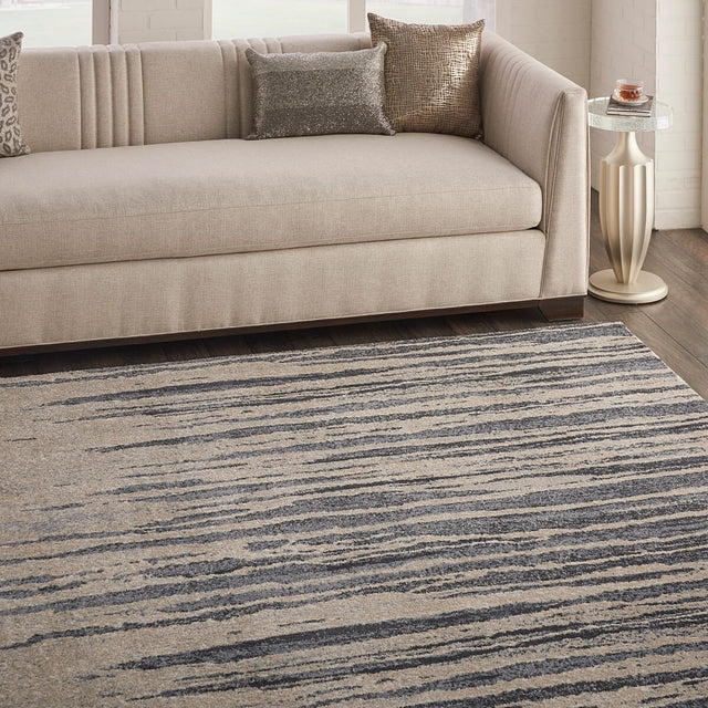 Kathy Ireland Home Moroccan Celebration Ki387 Blue/Beige Rug.