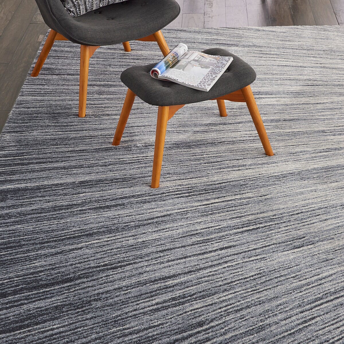 Kathy Ireland Home Moroccan Celebration Ki389 Blue / Grey Rugs.