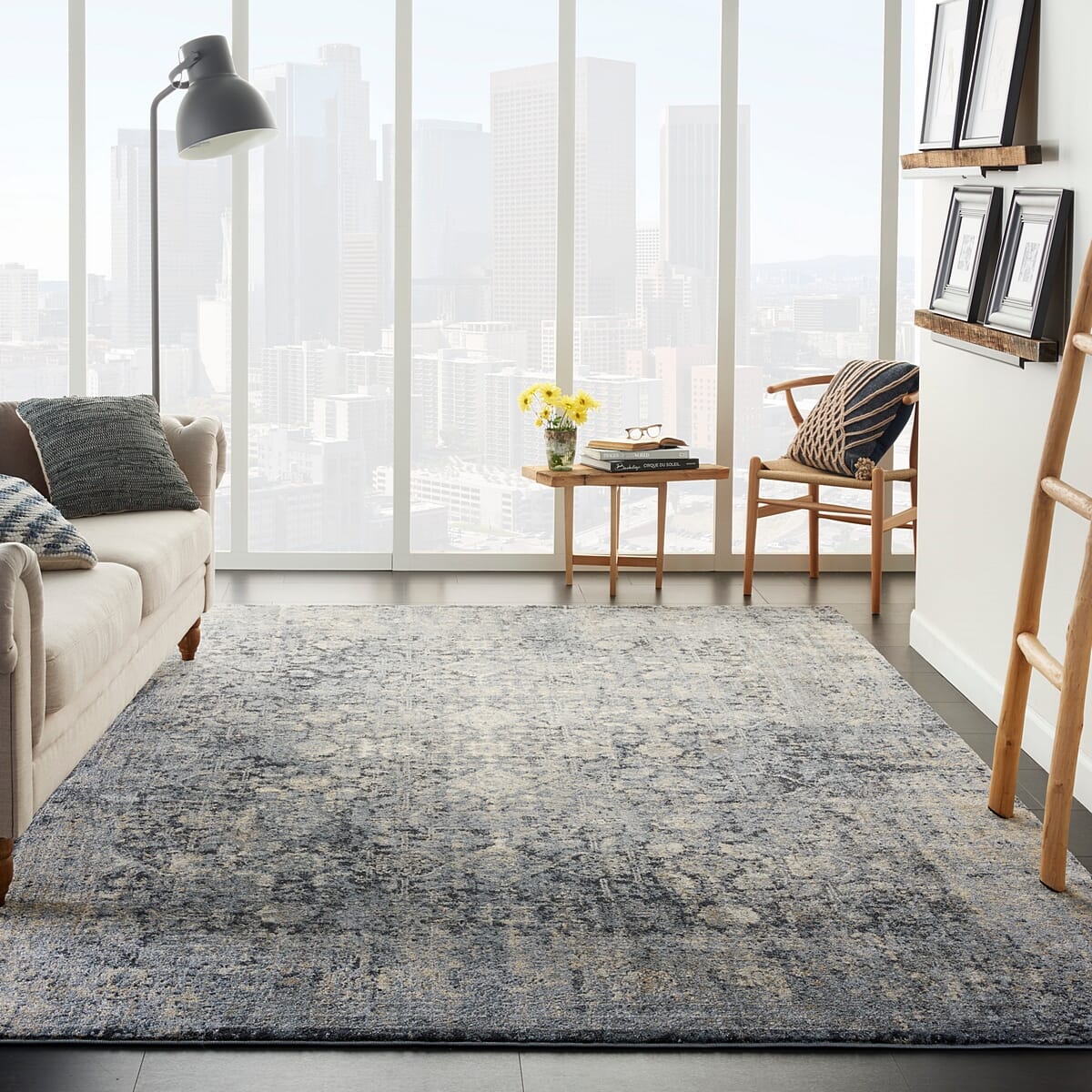 Kathy Ireland Home Moroccan Celebration Ki3M1 Slate Rugs.