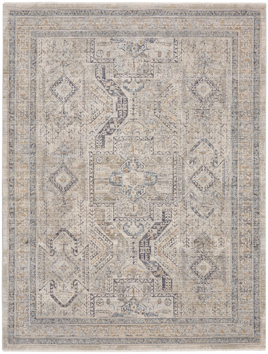 Nourison Lynx Lnx01 Ivory/Grey/Blue Area Rug