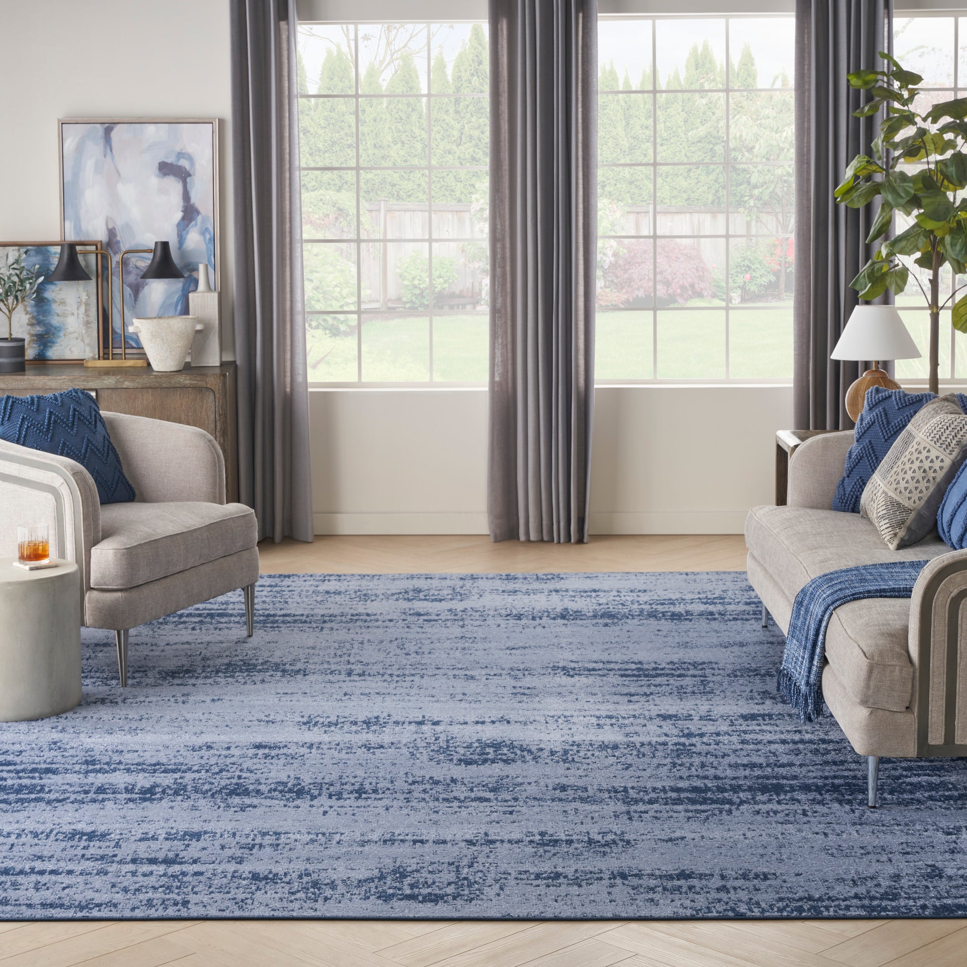 Nourison Nourison Essentials Nre03 Denim Area Rug