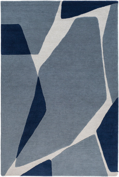 Surya Kennedy Kdy-3017 Dark Blue, Navy, Light Gray Rugs.