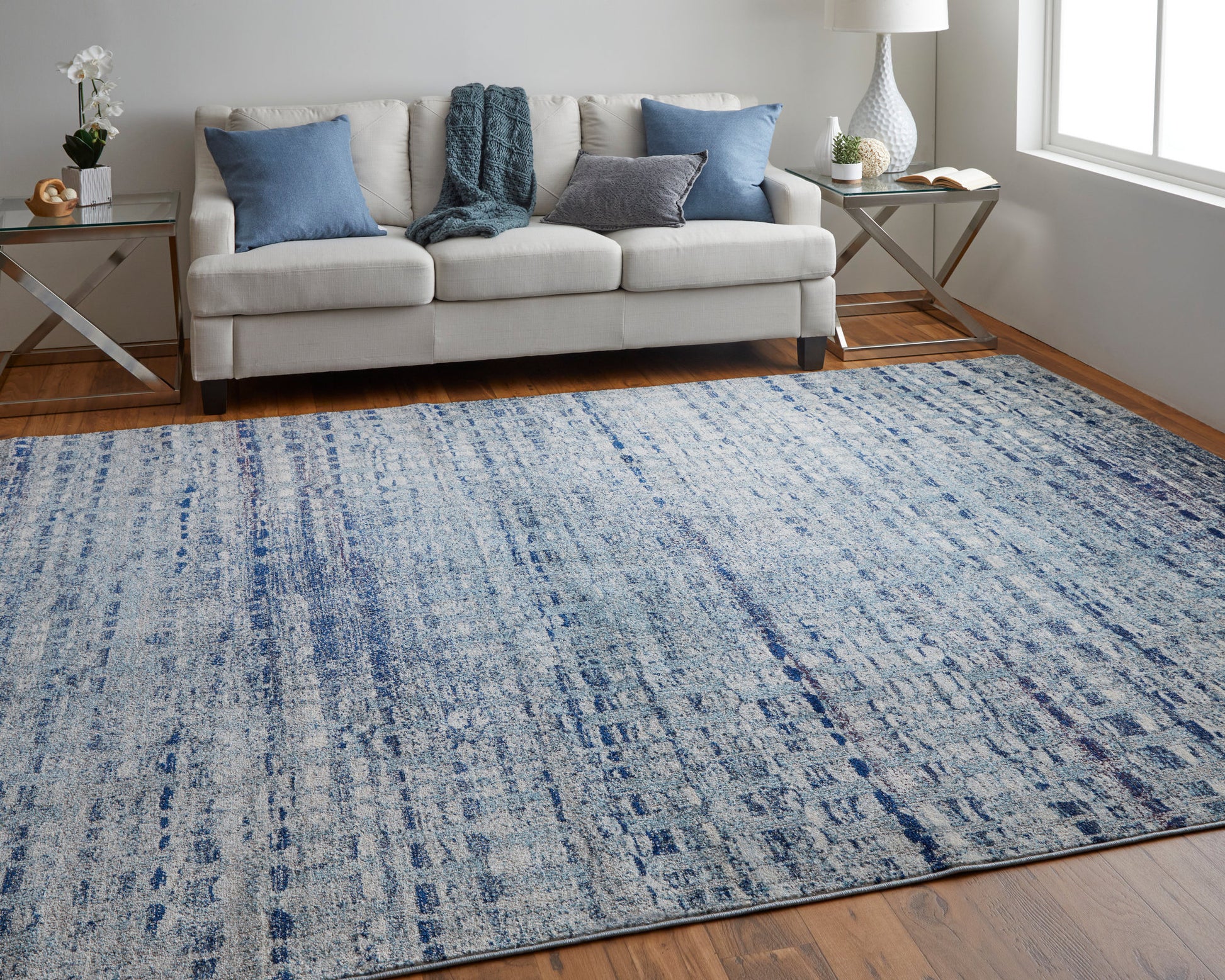 Feizy Edgemont Edg39Ilf Blue/Ivory Area Rug