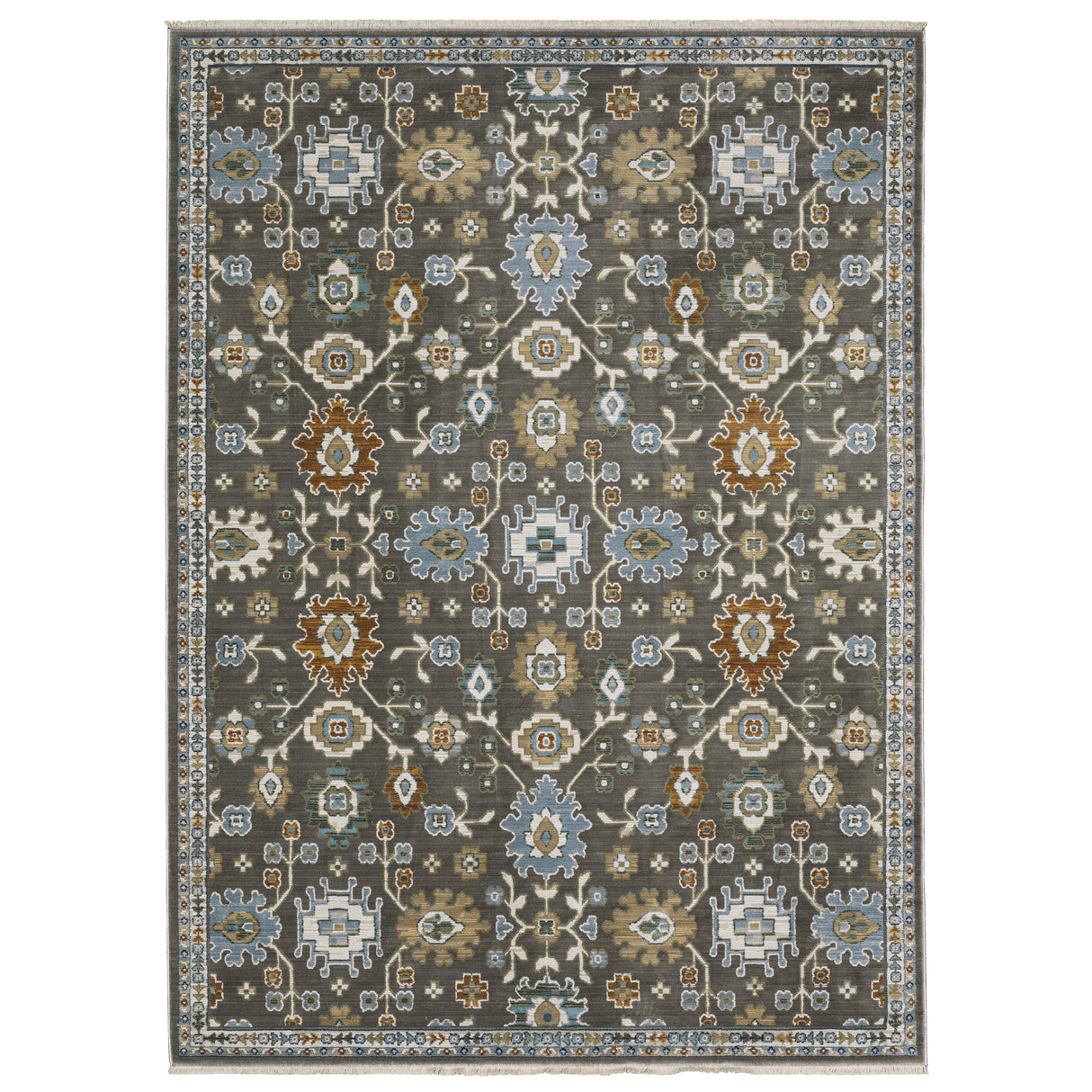 Oriental Weavers Sphinx KEIRA KEI01 Grey Floral Rugs