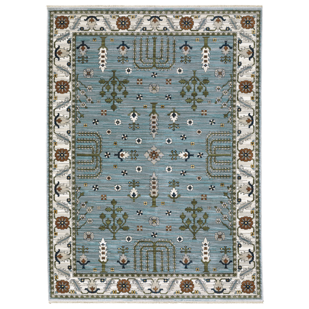 Oriental Weavers Sphinx KEIRA KEI06 Blue Floral Rugs