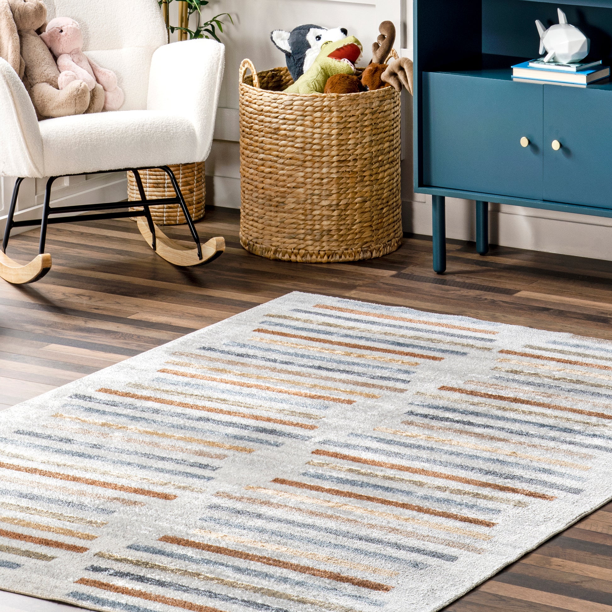 Nuloom Ros Striped Columns Grhn02A Beige Area Rug