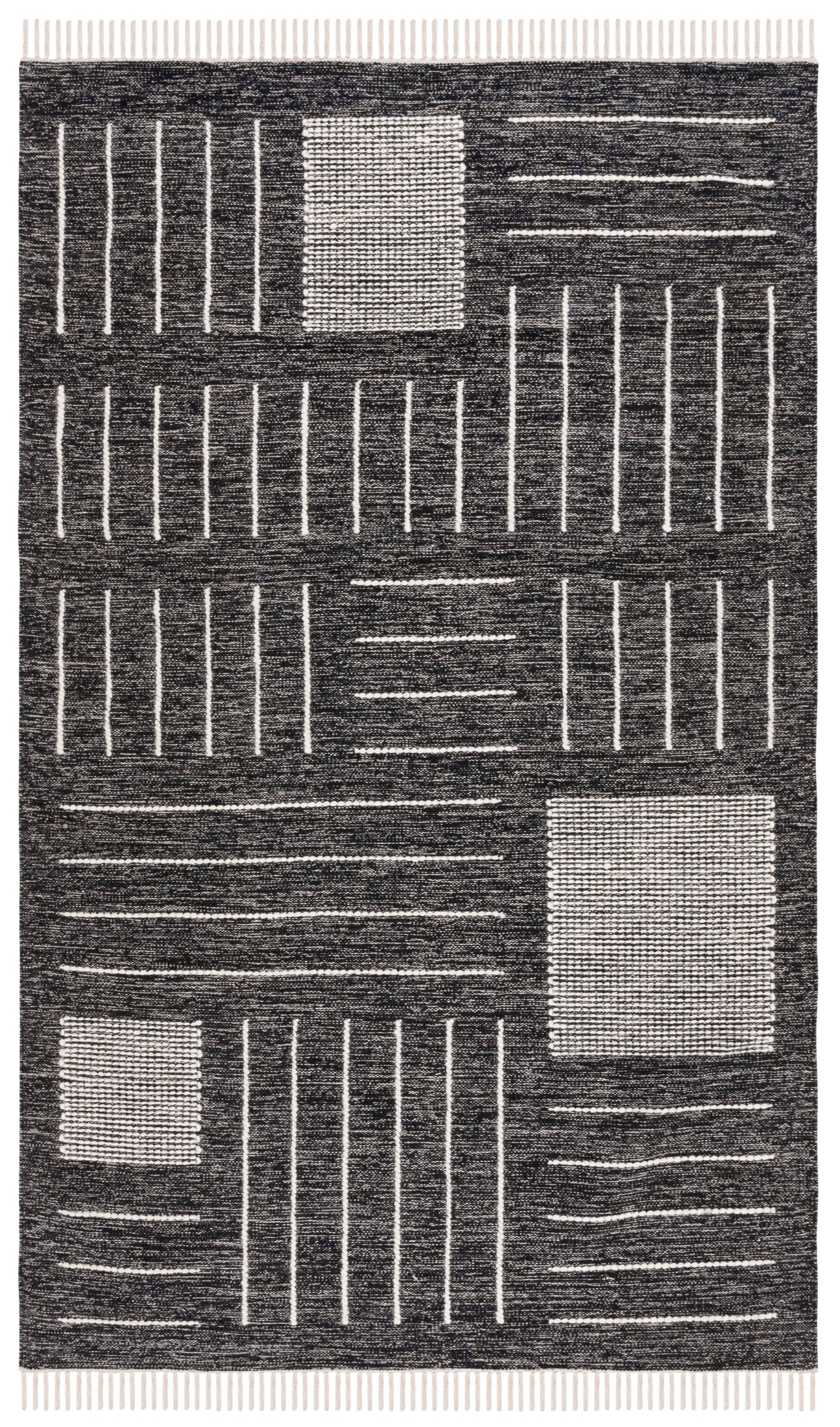 Safavieh Kilim Klm326Z Black/Ivory Area Rug