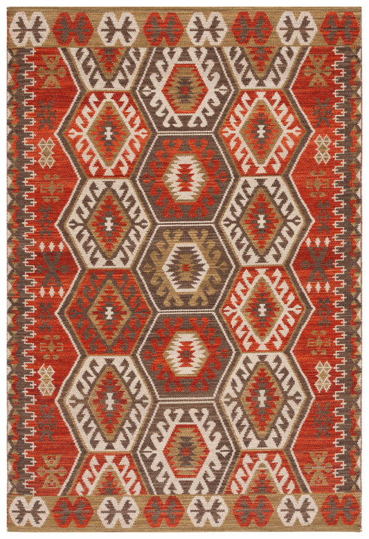 Safavieh Kilim Klm328Q Red/Olive Area Rug