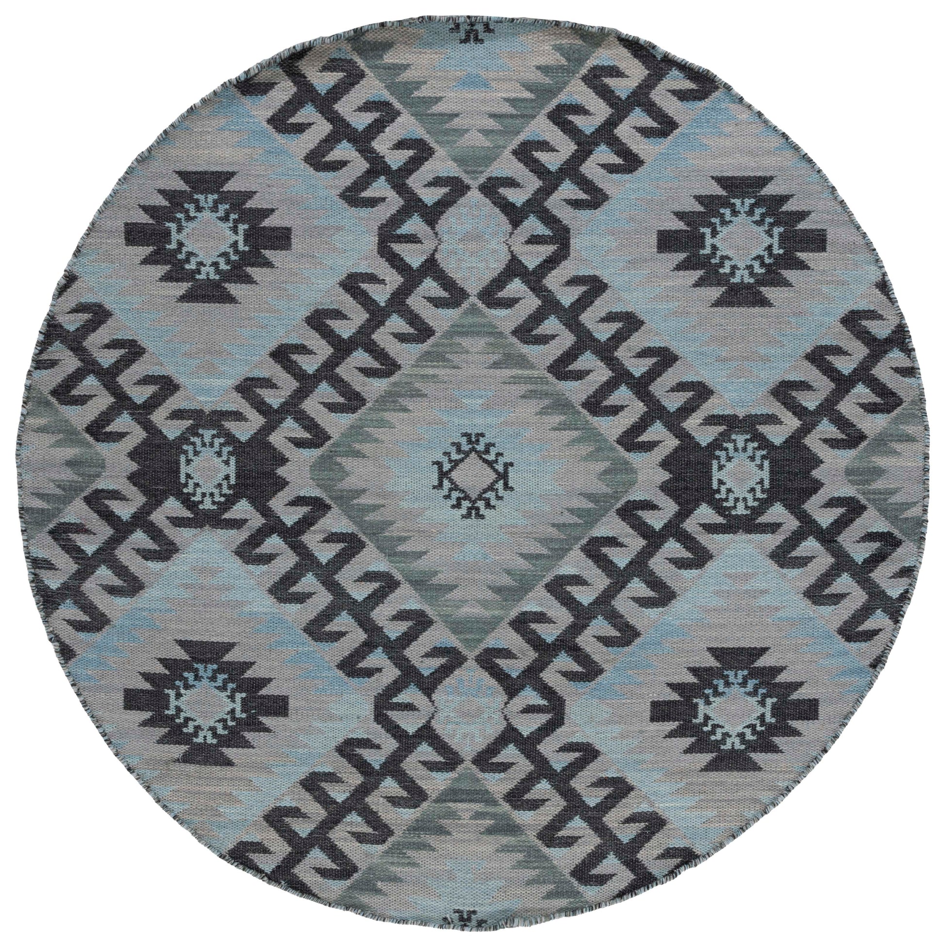 Safavieh Kilim Klm330F Grey/Black Area Rug