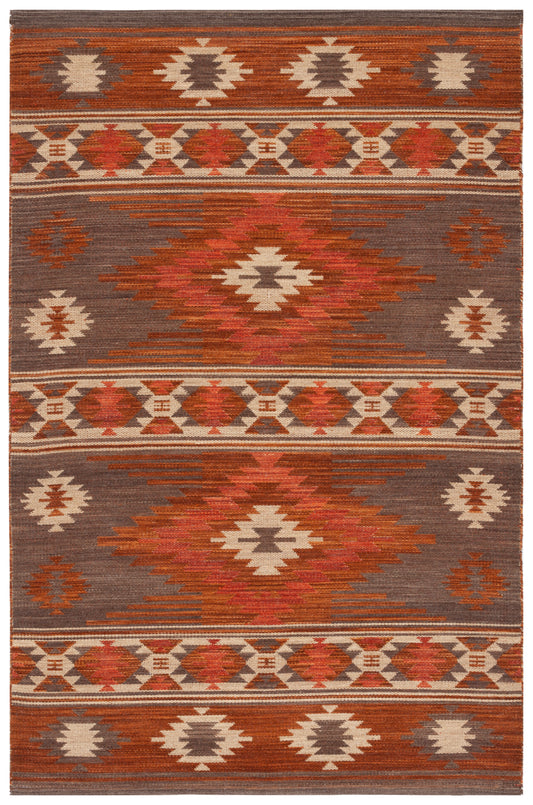 Safavieh Kilim Klm331T Brown/Dark Grey Area Rug