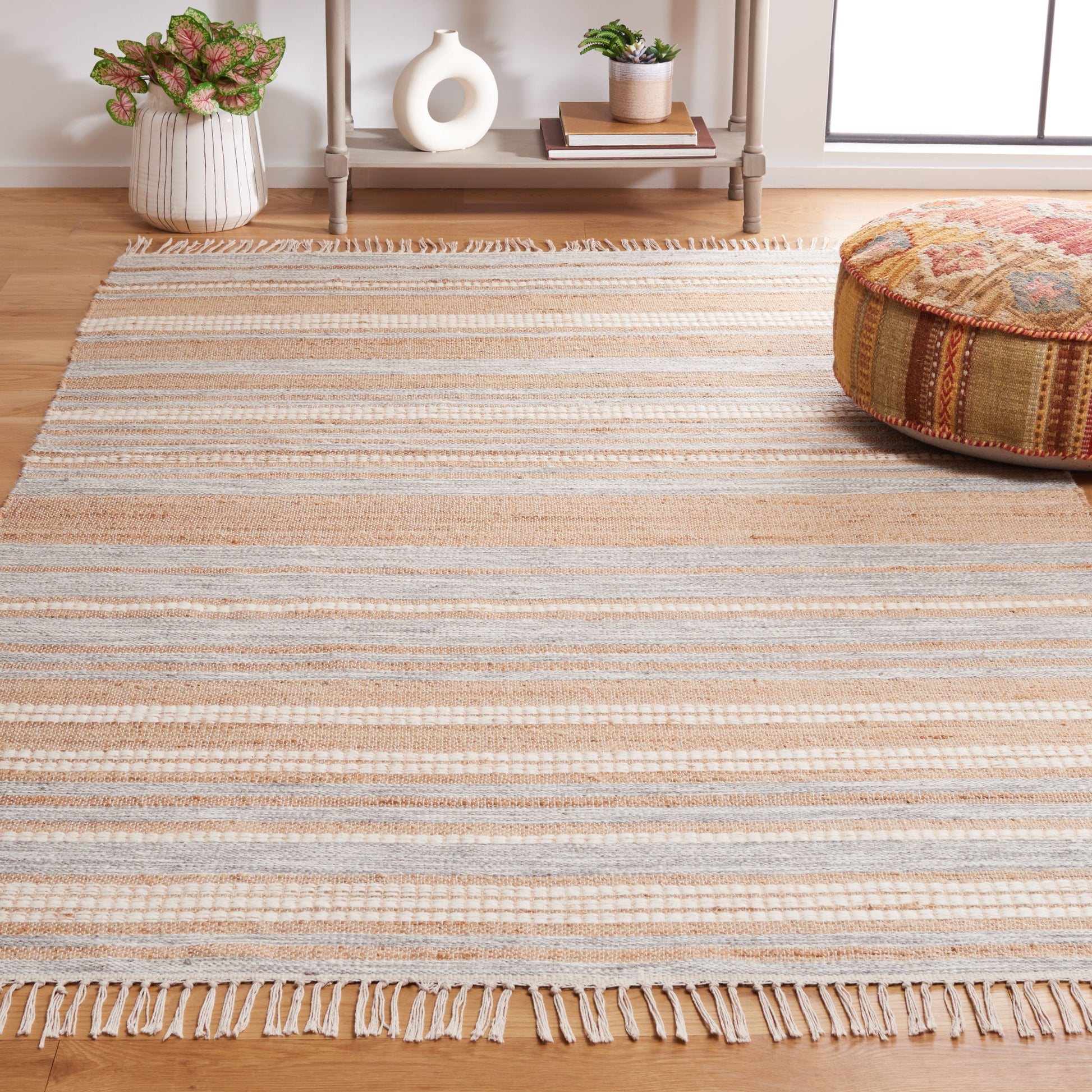 Safavieh Kilim Klm443F Natural/Grey Area Rug