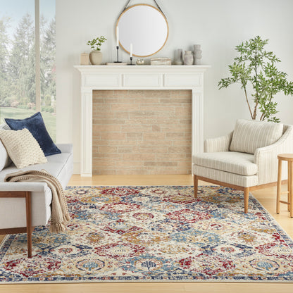 Nourison Grafix Grf31 Blue Multicolor Area Rug