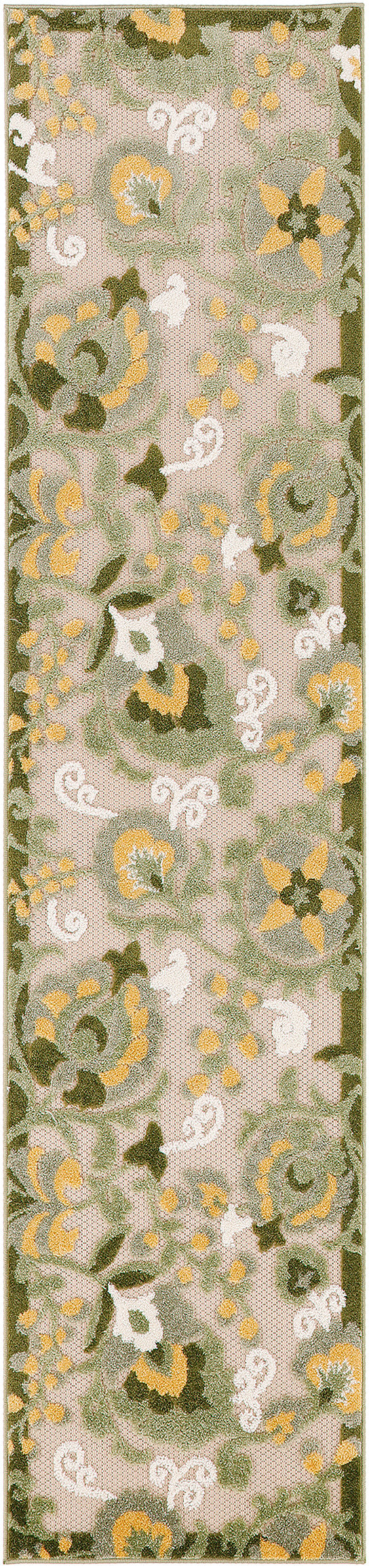 Nourison Aloha Alh17 Ivory Green Area Rug