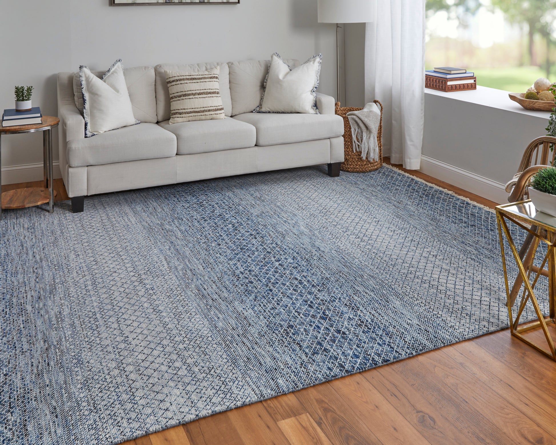 Feizy Branson Brn69Bqf Blue/Ivory Area Rug