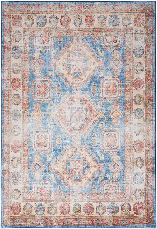 Nourison Fulton Ful08 Blue Ivory Area Rug