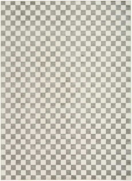 Nourison Serenity Home SRH09 Ivory Grey Contemporary Area Rugs