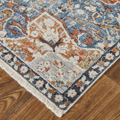 Feizy Kaia Kai39Hxf Orange/Ivory/Blue Area Rug