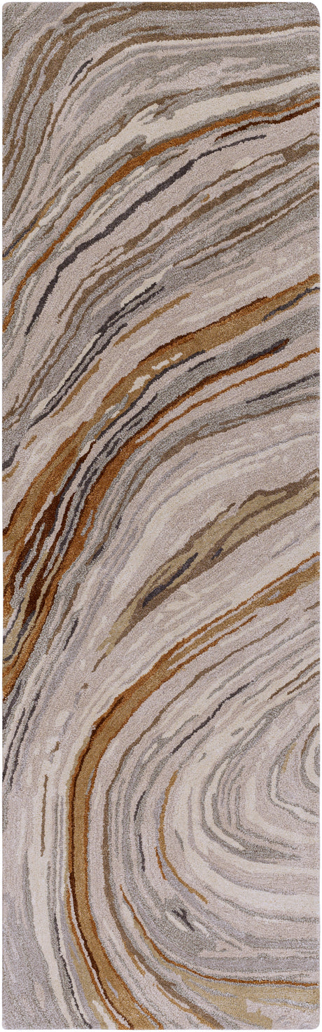 Surya Kavita Kvt-2311 Charcoal, Dark Brown, Burnt Orange, Medium Gray Rugs.