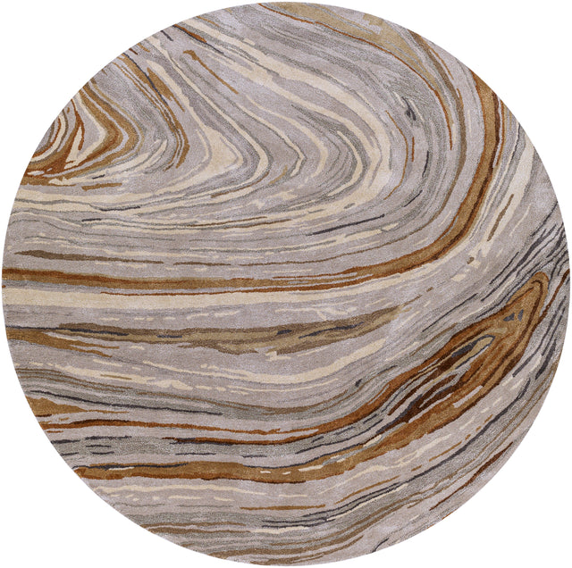 Surya Kavita Kvt-2311 Charcoal, Dark Brown, Burnt Orange, Medium Gray Rugs.