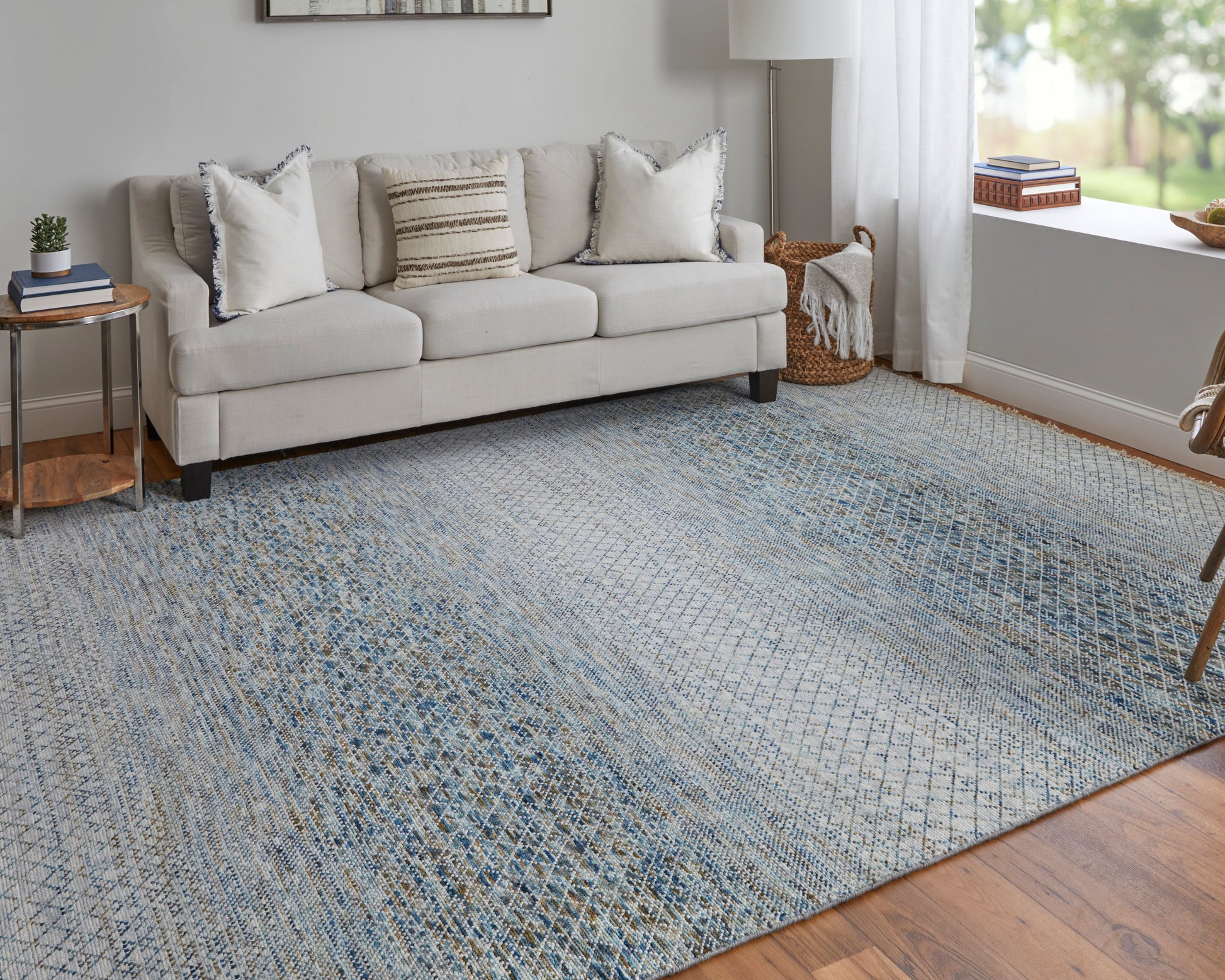 Feizy Branson Brn69Bqf Blue/Ivory/Brown Area Rug