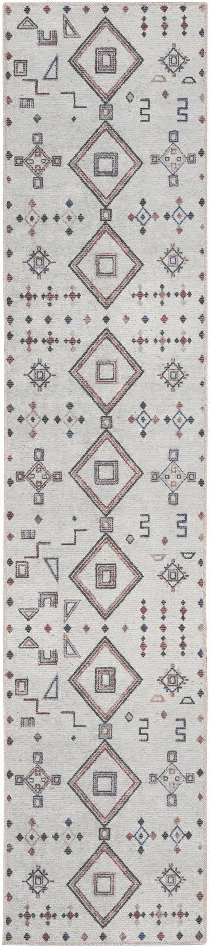 Nourison Machine Washable Series 1 X Nicole Curtis Sr108 Ivory/Multi Area Rug