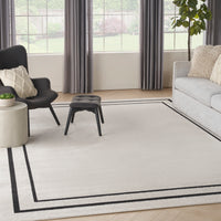 Nourison Nourison Essentials Nre02 Ivory/Black Area Rug