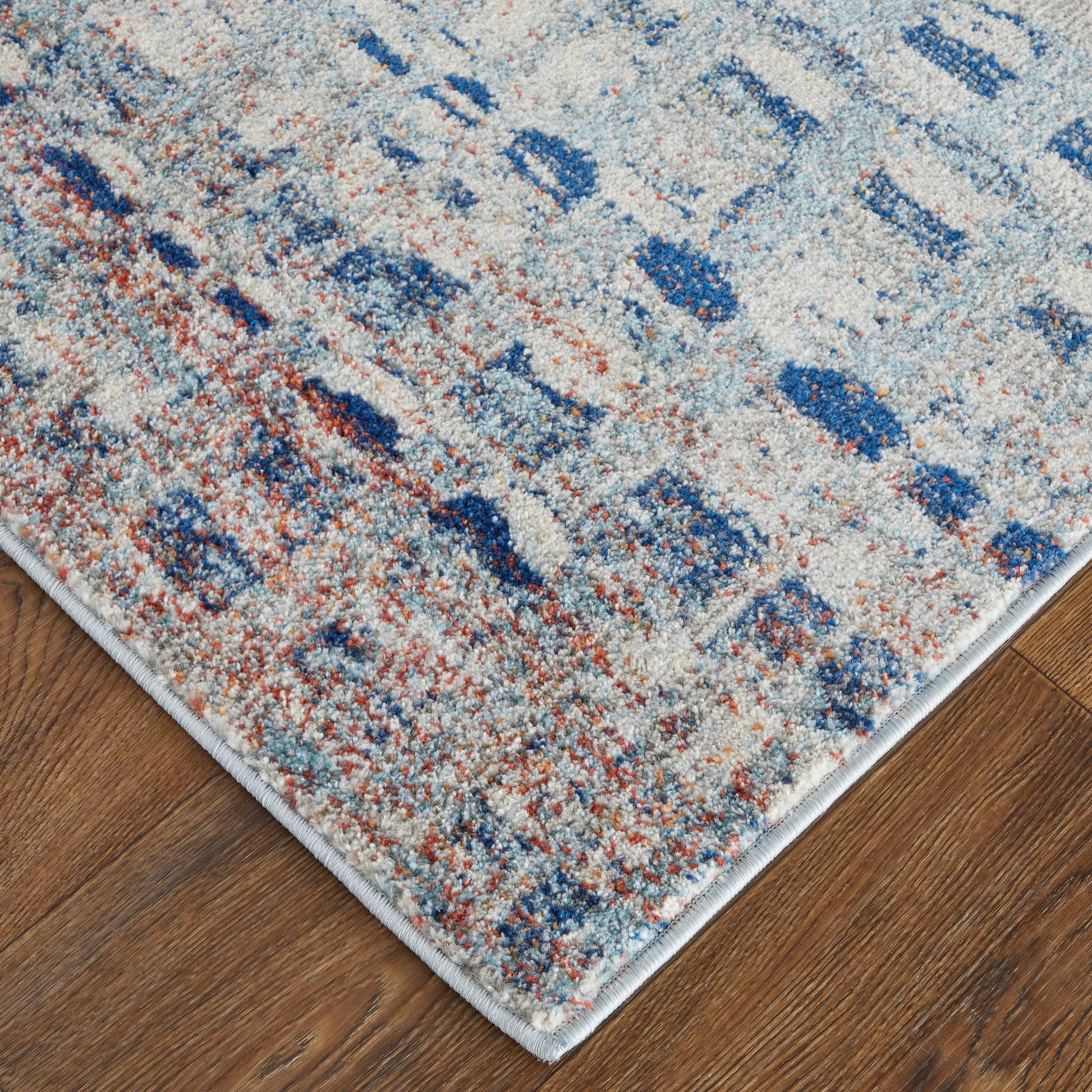 Feizy Edgemont Edg39Iuf Blue/Ivory/Orange Area Rug