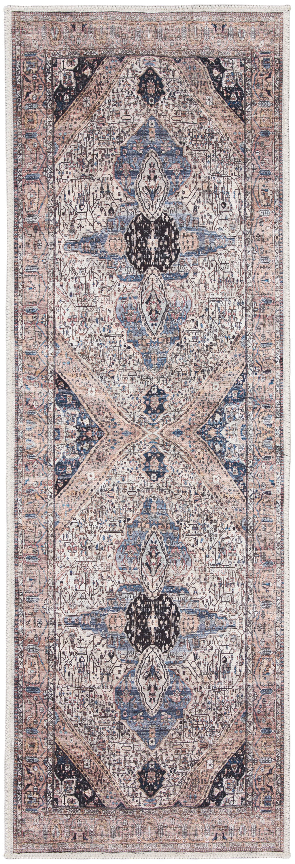 Nourison Grand Washables Grw05 Ivory Blue Area Rug