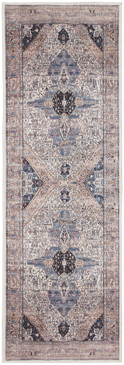 Nourison Grand Washables Grw05 Ivory Blue Area Rug