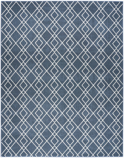 Nourison Modern Lines Mol01 Denim Area Rug