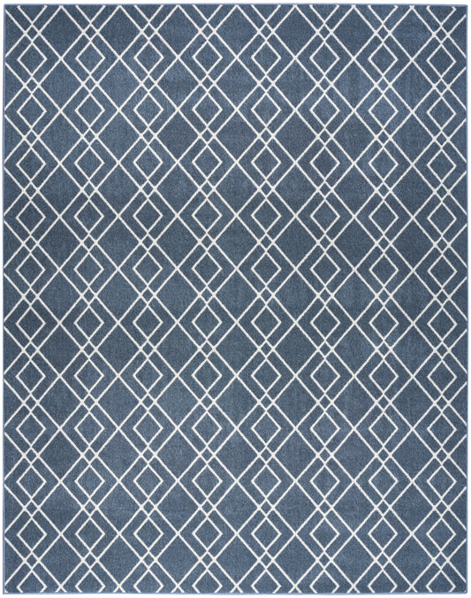 Nourison Modern Lines Mol01 Denim Area Rug