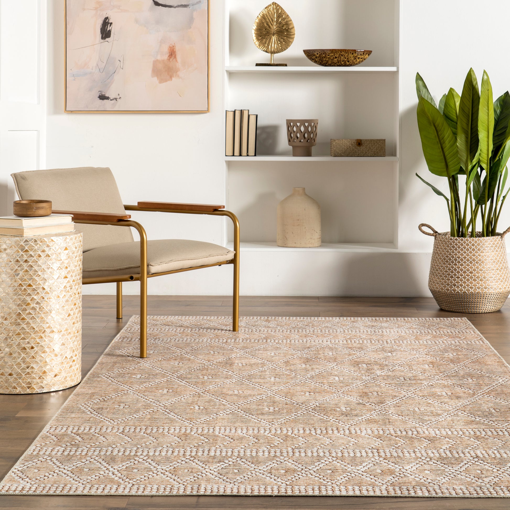 Nuloom Na Lattice Hjth02A Beige Area Rug