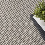Nourison Courtyard COU01 Machine Made Ivory, Charcoal Rug