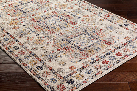 Surya Liebe Lbe-2305 Burnt Orange, Mustard, Light Gray, Navy, Gray, Rust Rug.