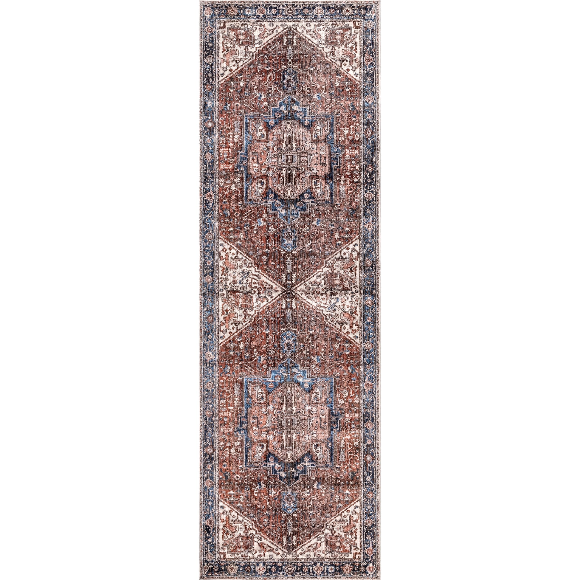 Nuloom Harriet Vintage Medallion Khmc04E Blue Area Rug