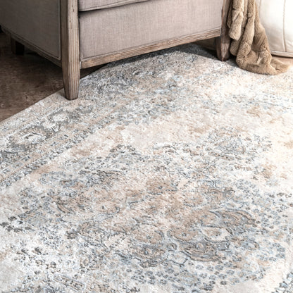 Nuloom Vintage Jodee Cfdr04B Silver Area Rug