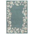 Liora Manne Capri Seashell Border 1723/04 Blue Rug.