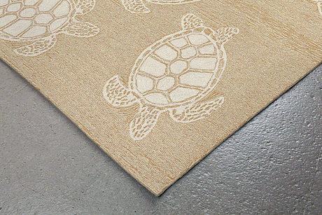 Liora Manne Capri Turtle 1634/12 White, Ivory Rugs.