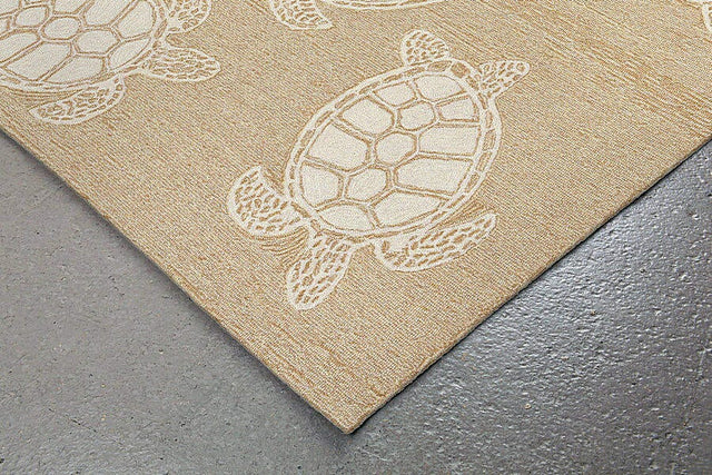 Liora Manne Capri Turtle 1634/12 White, Ivory Rugs.