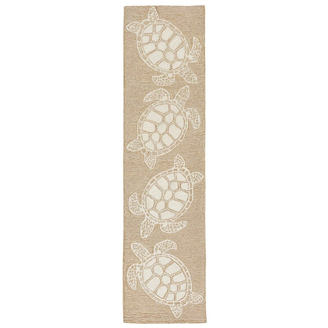 Liora Manne Capri Turtle 1634/12 White, Ivory Rugs.