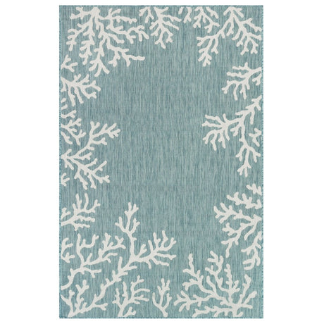 Liora Manne Carmel Coral Border 8448/04 Blue Rug.