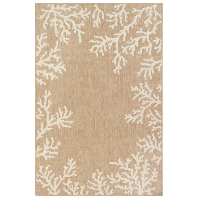 Liora Manne Carmel Coral Border 8448/12 Beige Rug.