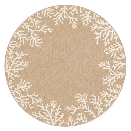 Liora Manne Carmel Coral Border 8448/12 Beige Rug.