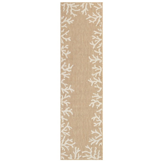 Liora Manne Carmel Coral Border 8448/12 Beige Rug.