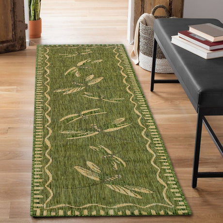 Liora Manne Carmel Dragonfly 8440/06 Green Rug - Liora Manne - cred8844006