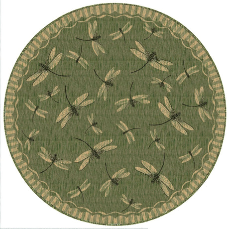 Liora Manne Carmel Dragonfly 8440/06 Green Rug - Liora Manne - cred8844006